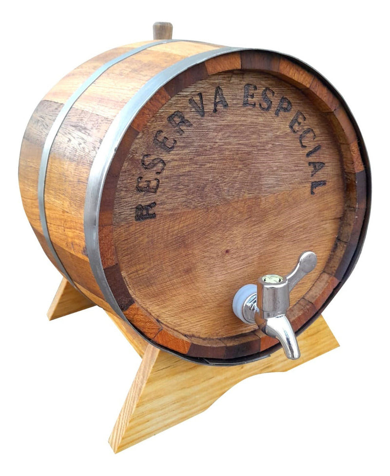 Barril Carvalho  5 Litros Pinga Cachaça Whisky-(Personalizamos nome)